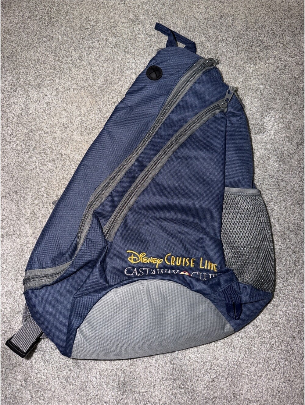 Disney Cruise Line Castaway Club Blue Shoulder Crossbody Backpack Sling Bag (D5)